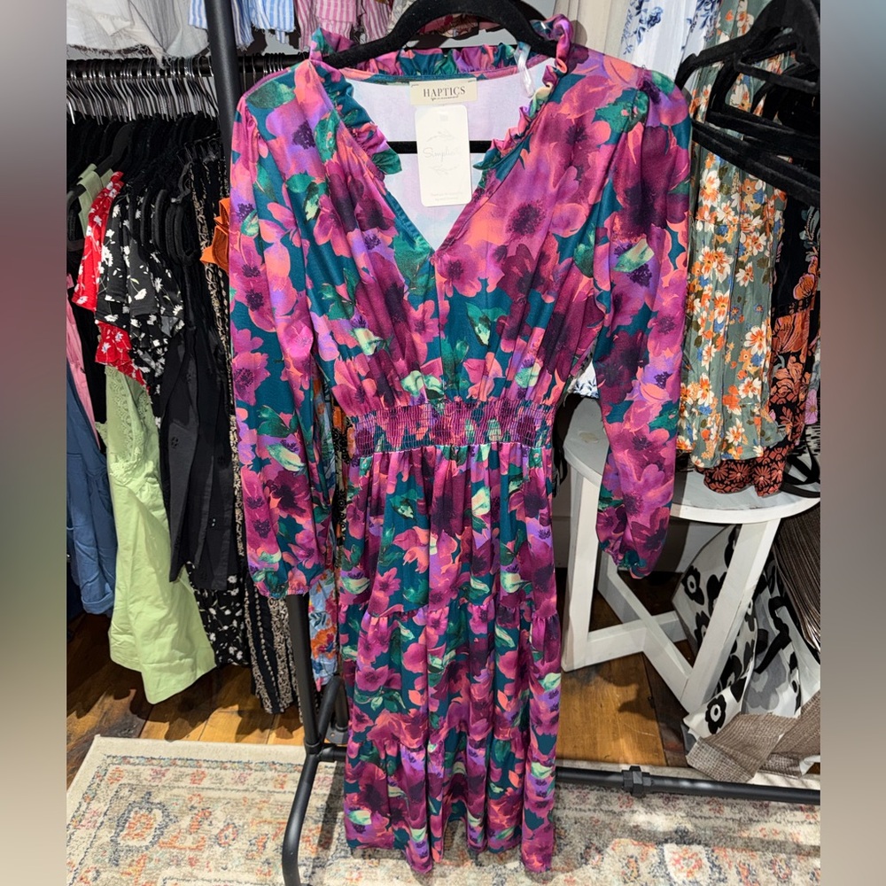 Fit & Flare Smocked Waist Floral Maxi Dress - Picture 2 of 2